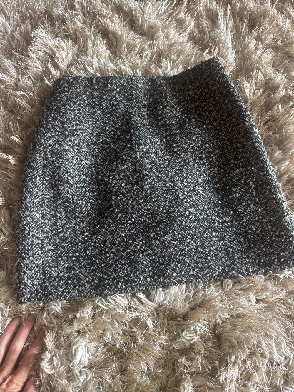 H&M Black and White Tweed Mini Skirt